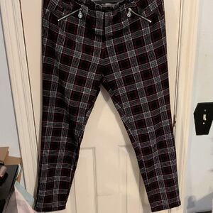 Adrienne Vittadini Plaid Pants